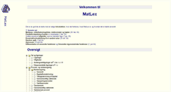 Desktop Screenshot of matlex.dk