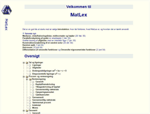 Tablet Screenshot of matlex.dk